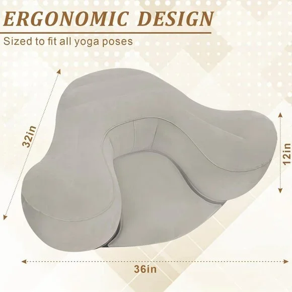 NEW IN BOX: Premium V-Shape Inflatable Meditation Zafu & Floor Seat - Picture 6 of 11